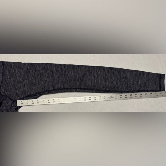 Lululemon Wunder Under 7/8 Pants Leggings Herringbone Heather Gray Black size 4 - Picture 6 of 8